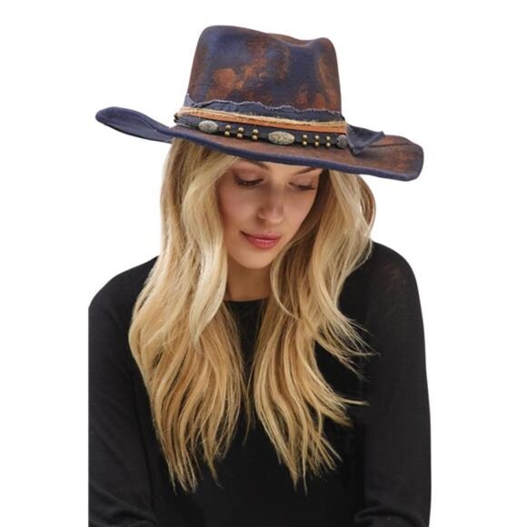 Distress Vintage Shapable Fedora Cowboy Hat main image 8